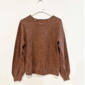Brown Leopard Print Women's Top